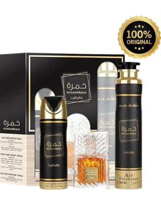 KHAMRAH LATTAFA PERFUMES 100ML + DEO + AIR FRESHENER