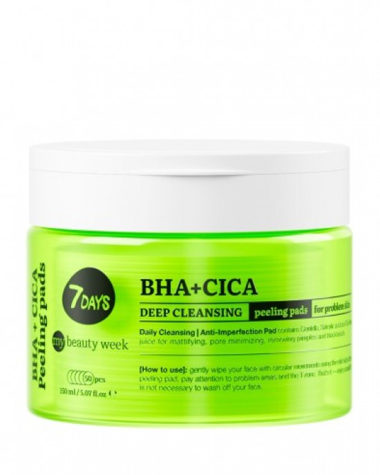 7DAYS EXFOLIATING PEELING PADS BHA+CICA