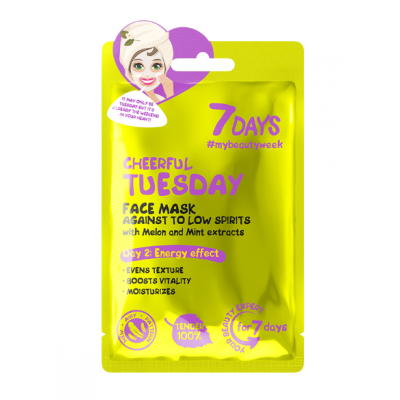 7DAYS CHEERFUL TUESDAY FACE SHEET MASK 28g 7DAYS CHEERFUL TUESDAY FACE SHEET MASK 28g