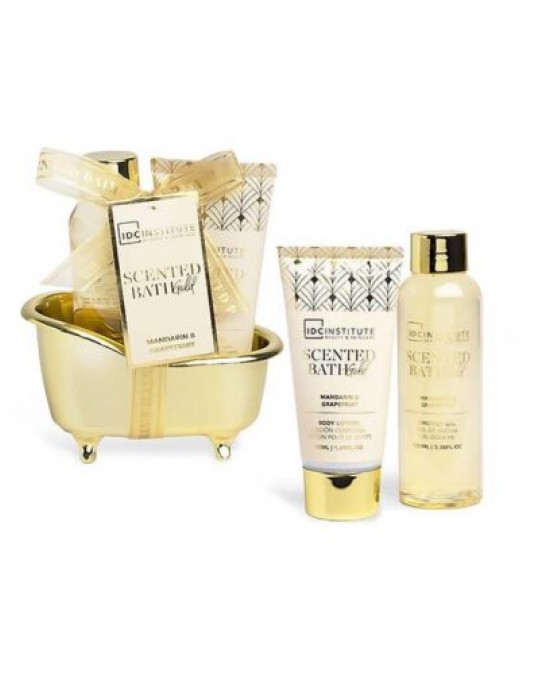 ﻿SET IDC SCENDED BATH GOLD MINI MANDARIN & GRAPEFRUIT