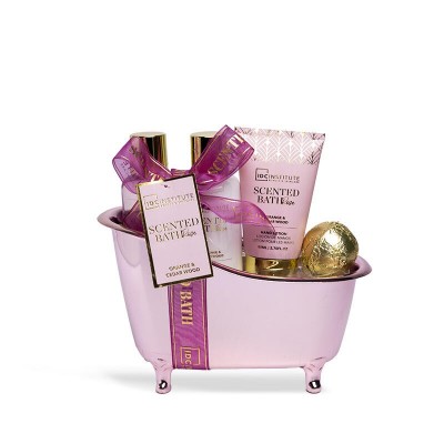SET SCENDED BATH ROSE ORANGE AND CEDARWOOD SET SCENDED BATH ROSE ORANGE AND CEDARWOOD