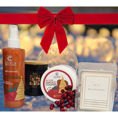 SET MELOMAKARONO ΜΕ MIST, ΚΕΡΙ, WAX MELTS, BODY BUTTER