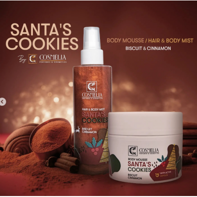 SET HAIR & BODY MIST SANTA'S COOKIES 250ML AND BODY MOUSSE MELOMAKARONO 200ML SET HAIR & BODY MIST SANTA'S COOKIES 250ML AND BODY MOUSSE MELOMAKARONO 200ML